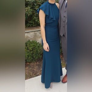 Lulus Ruffled One Shoulder Mermaid Maxi Dress